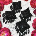 Dual Star Earrings (BLACK)