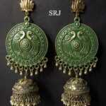 Peacock Enamel Earrings