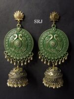 Peacock Enamel Earrings