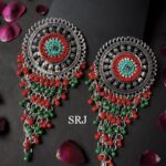 Round Embroidered Earrings