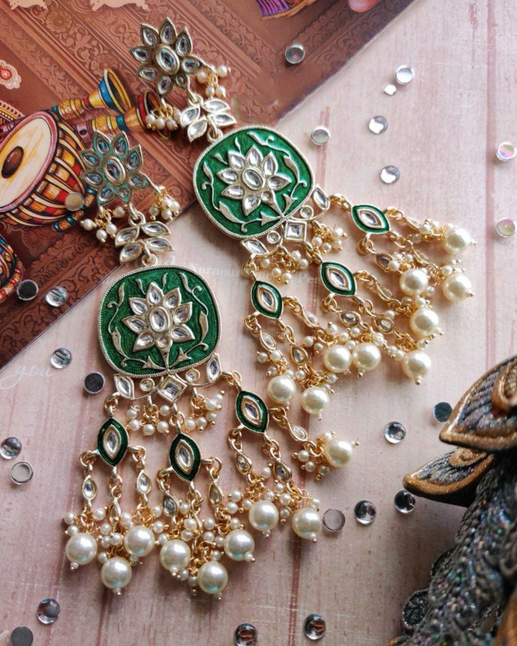 A2FCD52D-2920-4E53-AECD-D8088CF53146.jpeg Drop Enamel Earrings - Image 1