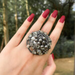 Dome Ghungroo Ring (White)