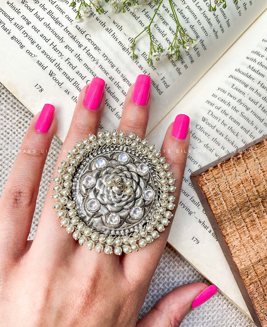 C2DB3C14-FF13-412D-A02A-34E6BD36CB79.jpeg Ghazal Pearl Ring - Image 1