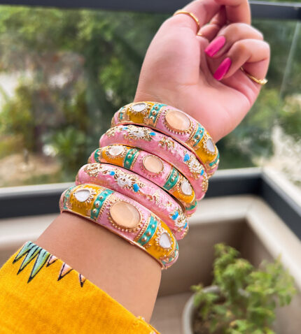 Enamel Bangles Yellow