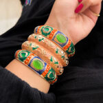 Enamel Bangles Green