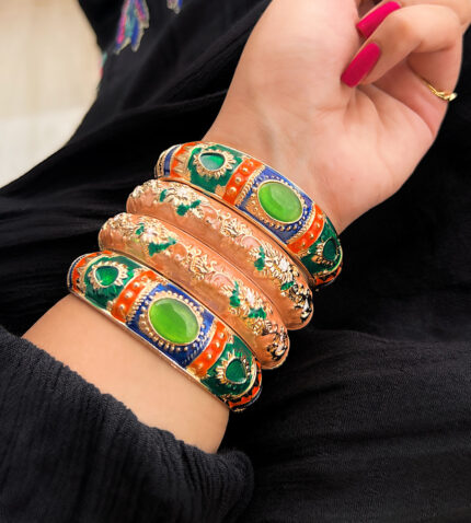 Enamel Bangles Green