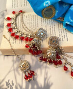 Bavree mirror Earrings & mangtika - Image 2