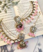 Bavree mirror Earrings & mangtika - Image 4