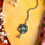 maang tikka mint green