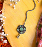 maang tikka mint green