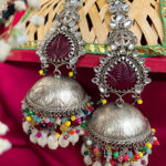 Extention earrings & mangtika (multi)
