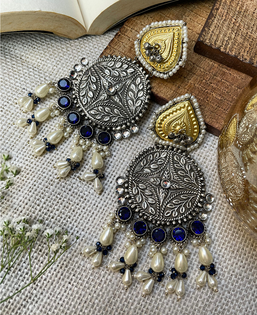 IMG_4666.jpeg Fatima Earrings Blue - Image 1