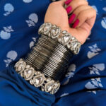 Black metal bangles set