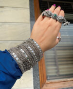 Oxidised mirror bangles - Image 2